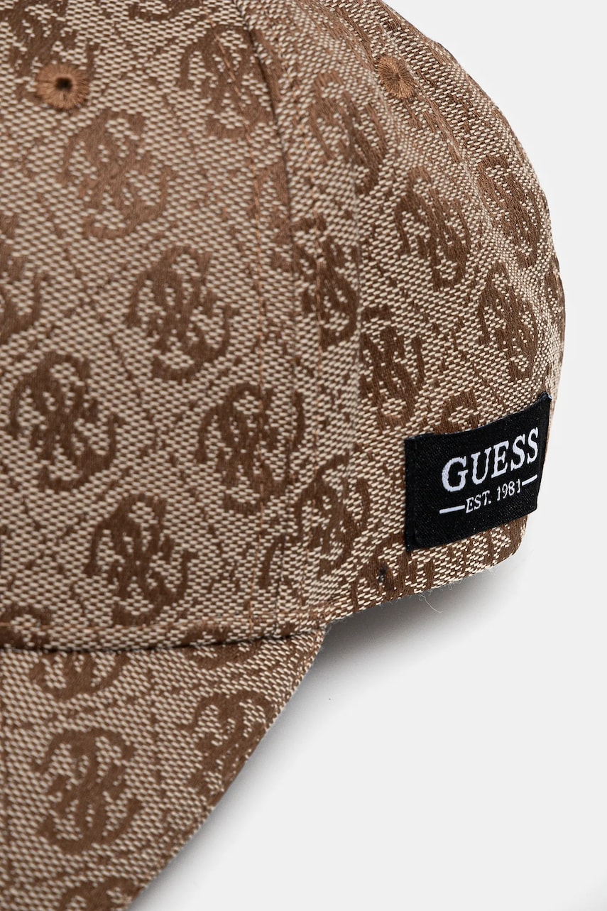 Кепка Guess MILANO колір коричневий візерунок AM9369 POL01