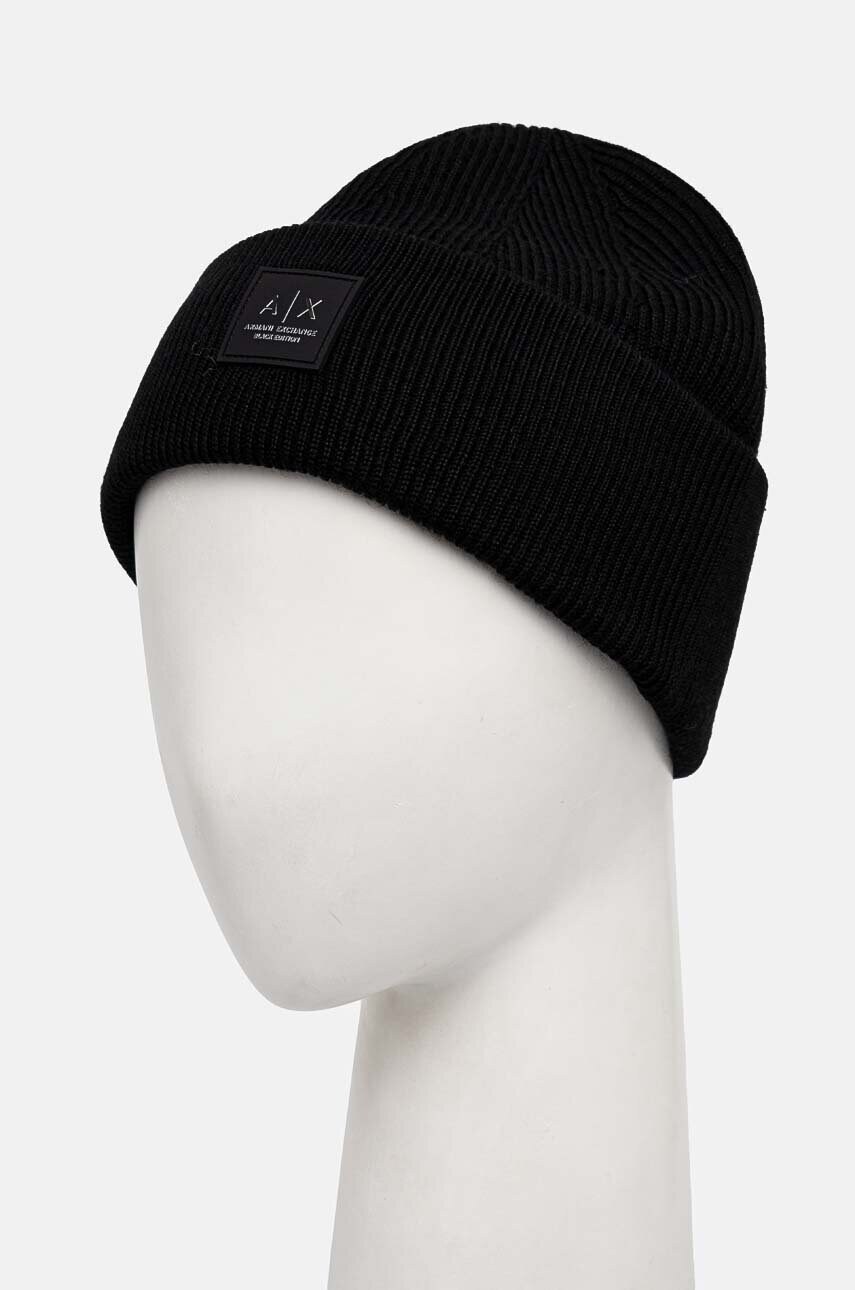 Шапка з домішкою вовни Armani Exchange колір чорний  XM000007 AF10135