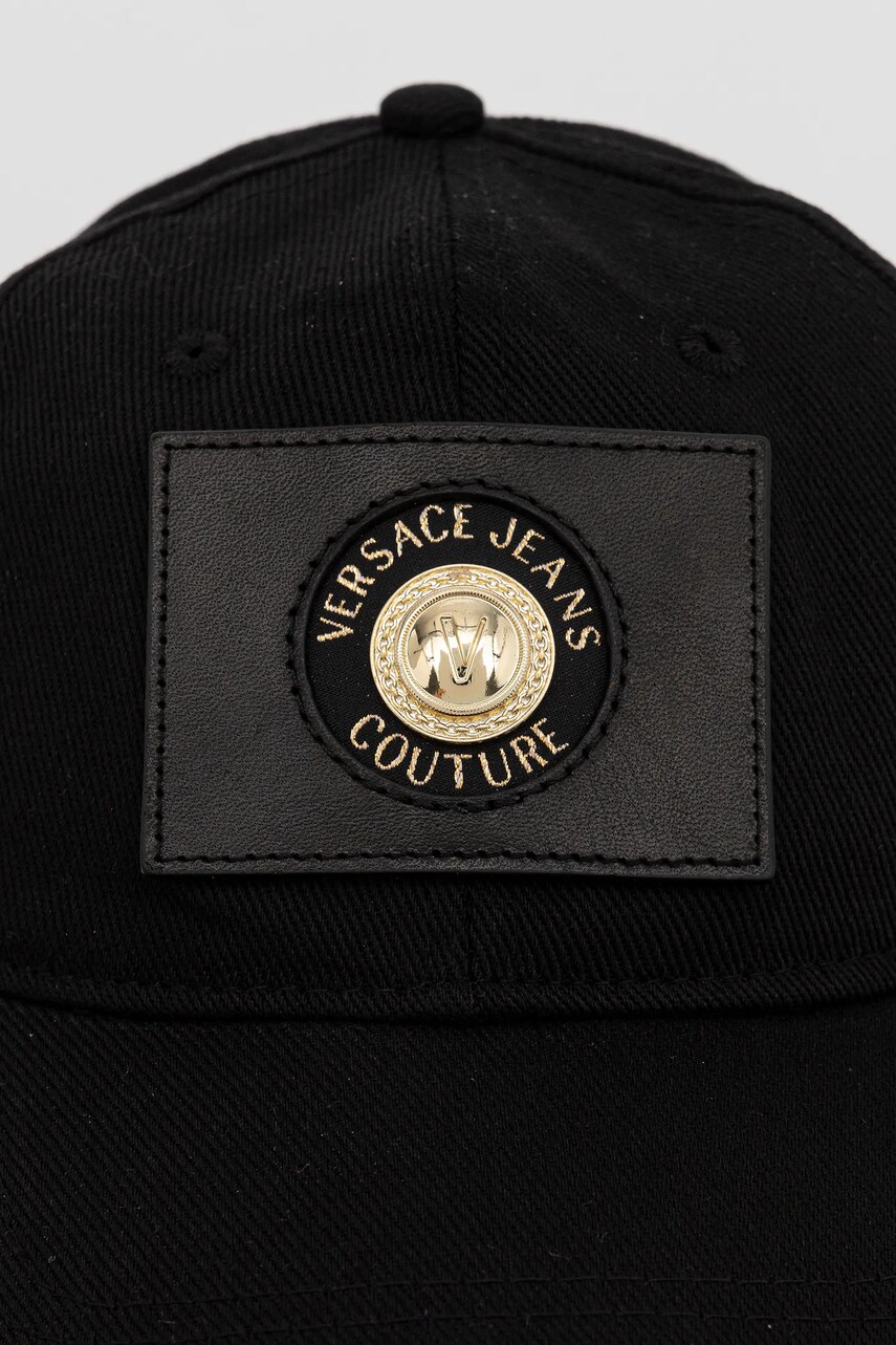 Бавовняна бейсболка Versace Jeans Couture колір чорний візерунок 77GAZK43 ZG304