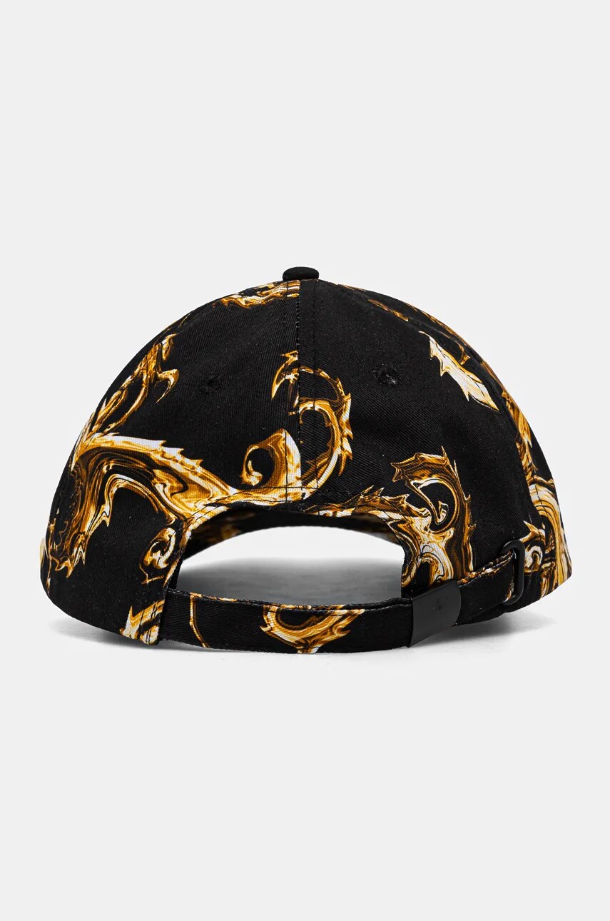 Бавовняна бейсболка Versace Jeans Couture колір чорний візерунок 77GAZK10 ZG294