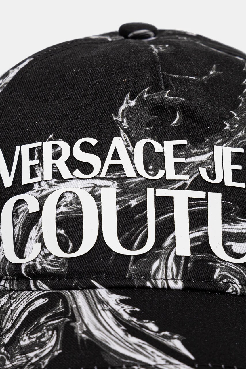 Бавовняна бейсболка Versace Jeans Couture колір чорний візерунок 77GAZK10 ZG294