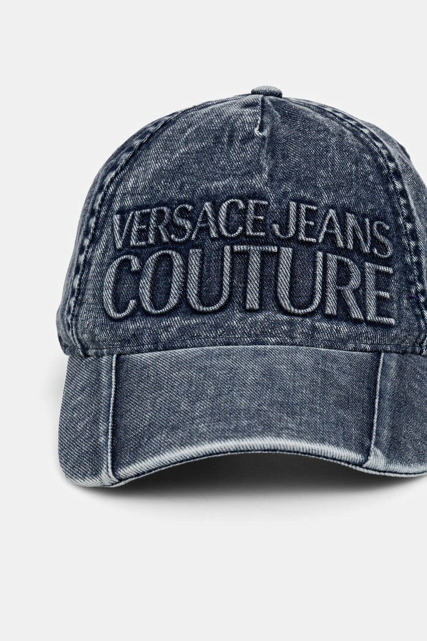 Джинсова кепка Versace Jeans Couture колір синій візерунок 77GAZK46 ZG302