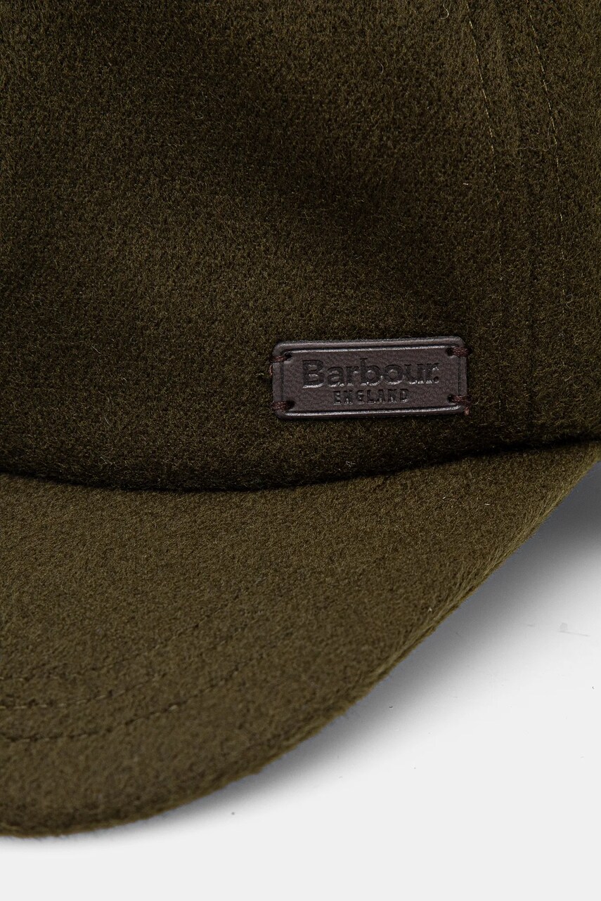 Кепка Barbour колір зелений з принтом MHA0860