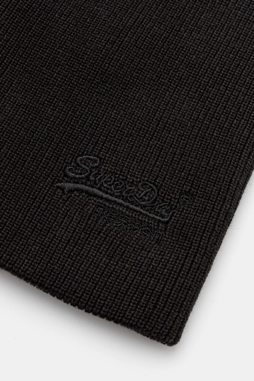 Бавовняна шапка Superdry колір чорний з бавовни M9010184A-02A