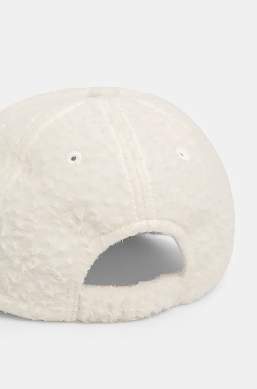 Кепка з домішкою вовни A.P.C. casquette charlie polaire колір білий з аплікацією PSAKA.M24146