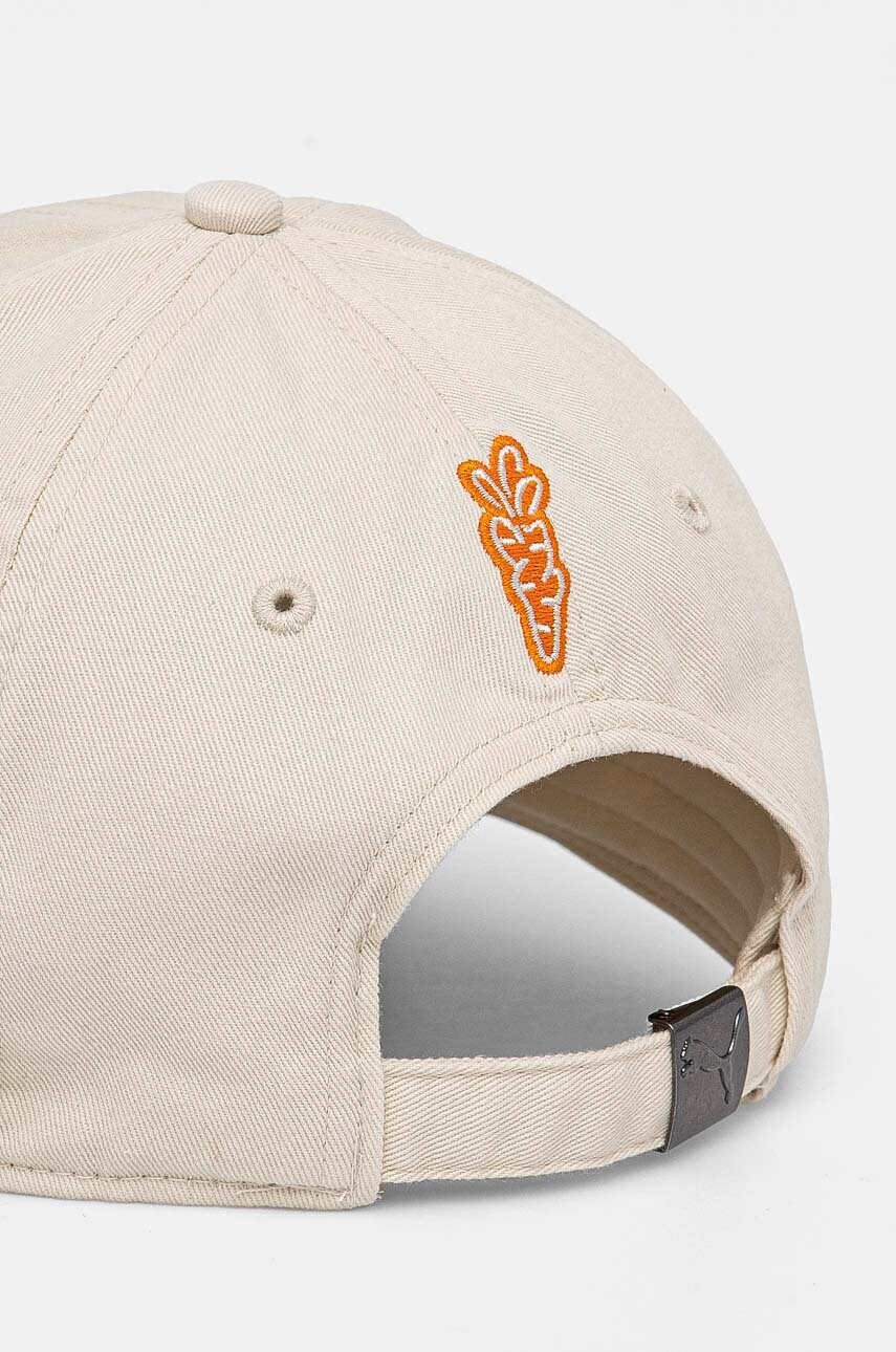 Бавовняна бейсболка Puma PUMA x CARROTS Dad Cap колір бежевий з аплікацією 25789