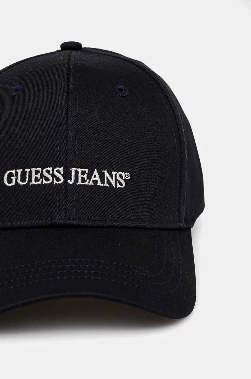 Бавовняна бейсболка Guess Jeans колір синій з аплікацією M4BZ26 WF8V1
