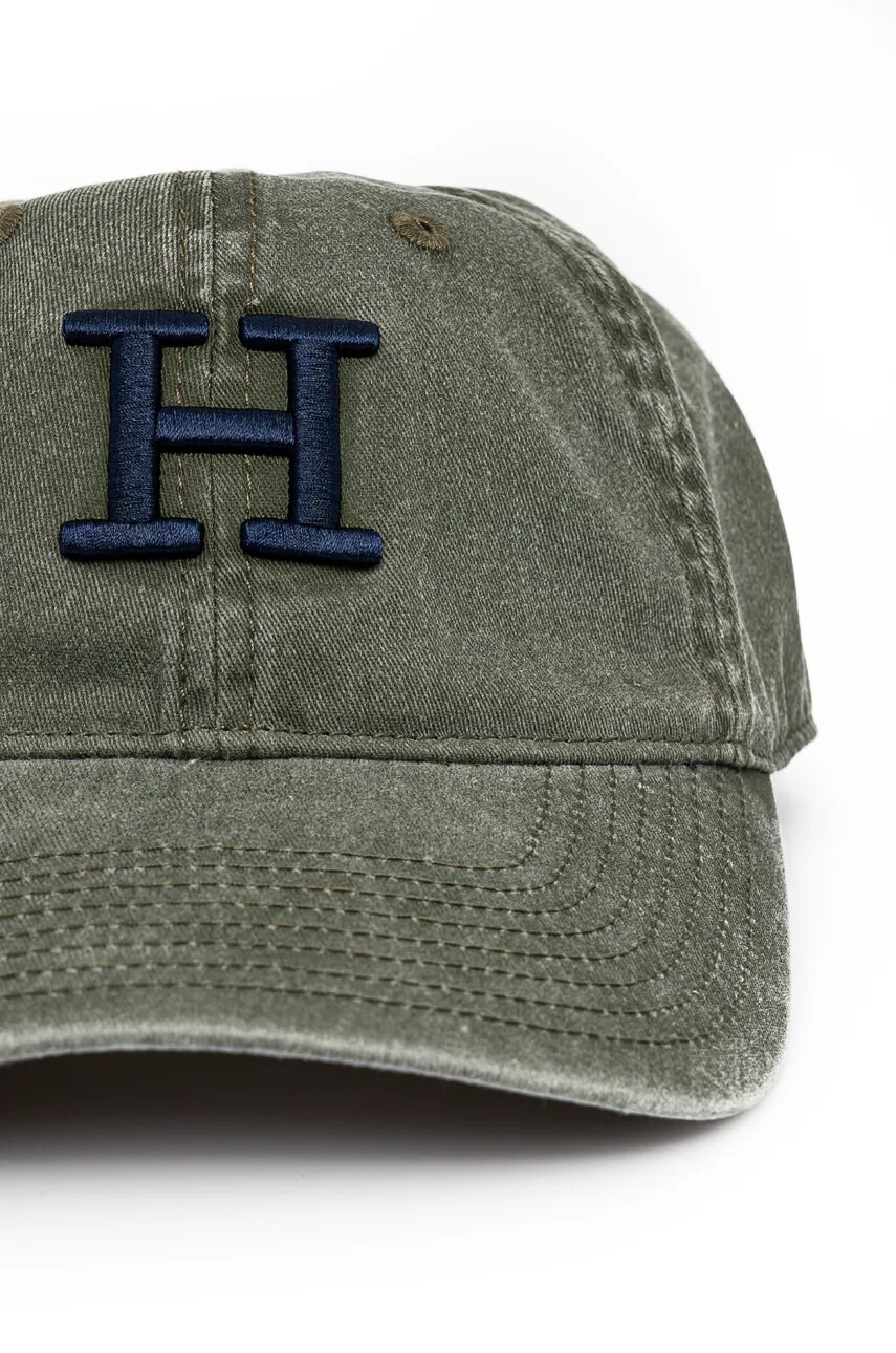Бавовняна бейсболка Hackett London колір зелений з аплікацією HM042595