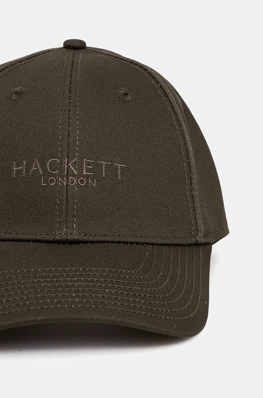 Бавовняна бейсболка Hackett London колір зелений з аплікацією HM042600