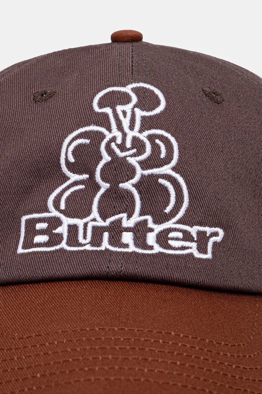 Бавовняна бейсболка Butter Goods Bugs 6 Panel Cap колір фіолетовий з аплікацією BG243801