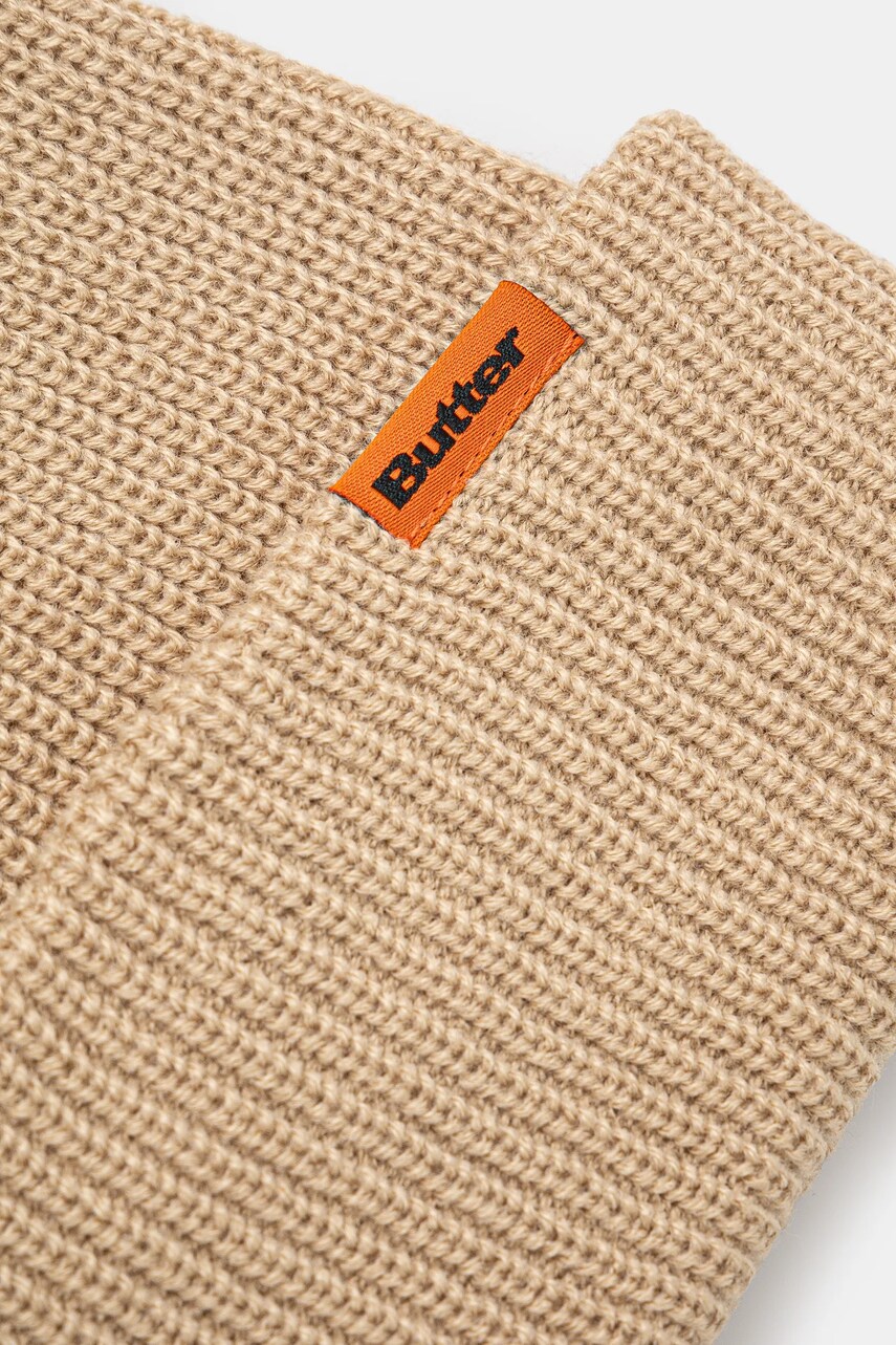 Шапка Butter Goods Tall Wharfie Beanie колір бежевий  BG243811