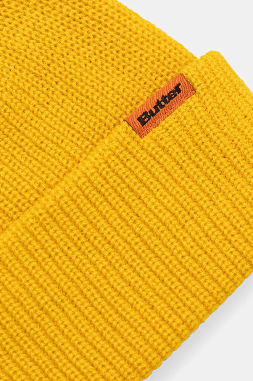 Шапка Butter Goods Tall Wharfie Beanie колір жовтий  BG243811
