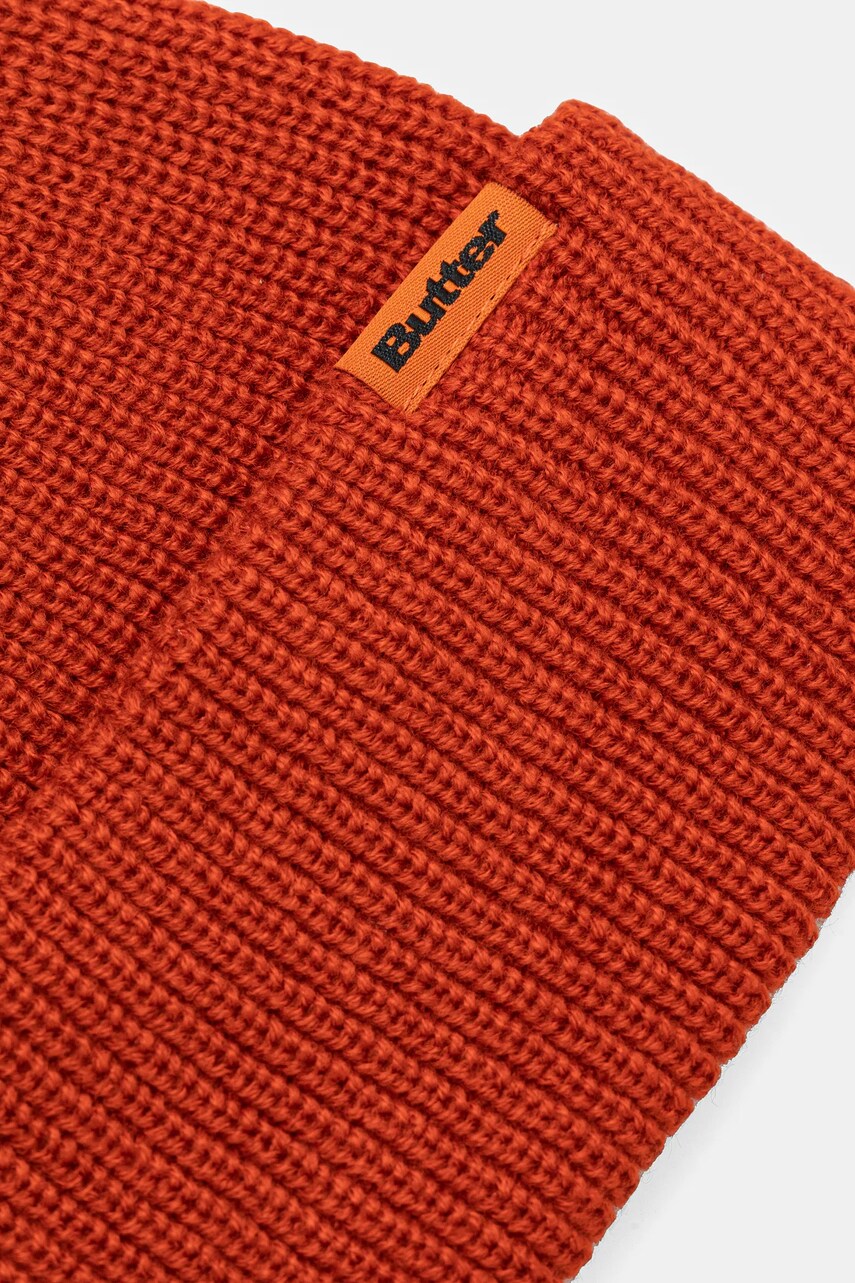 Шапка Butter Goods Tall Wharfie Beanie колір червоний  BG243811