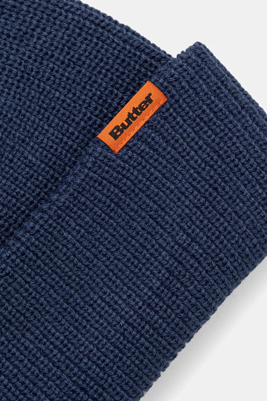 Шапка Butter Goods Tall Wharfie Beanie колір синій  BG243811