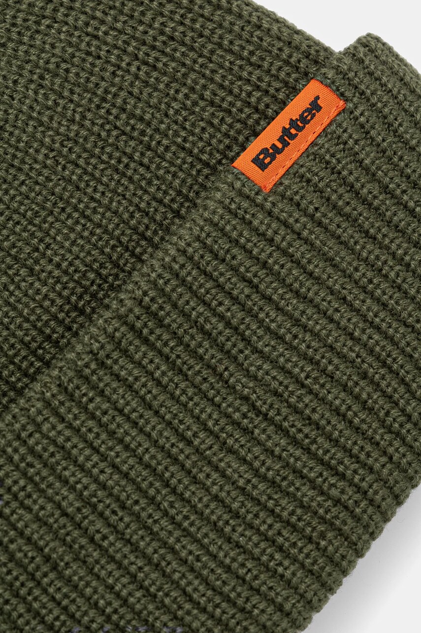 Шапка Butter Goods Tall Wharfie Beanie колір зелений  BG243811
