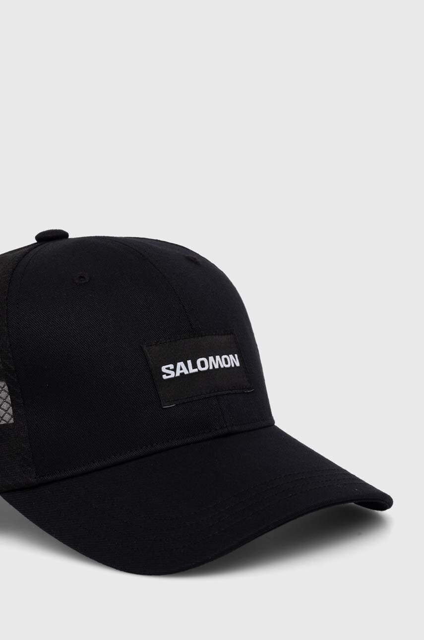 Кепка Salomon колір чорний з аплікацією LC2024100