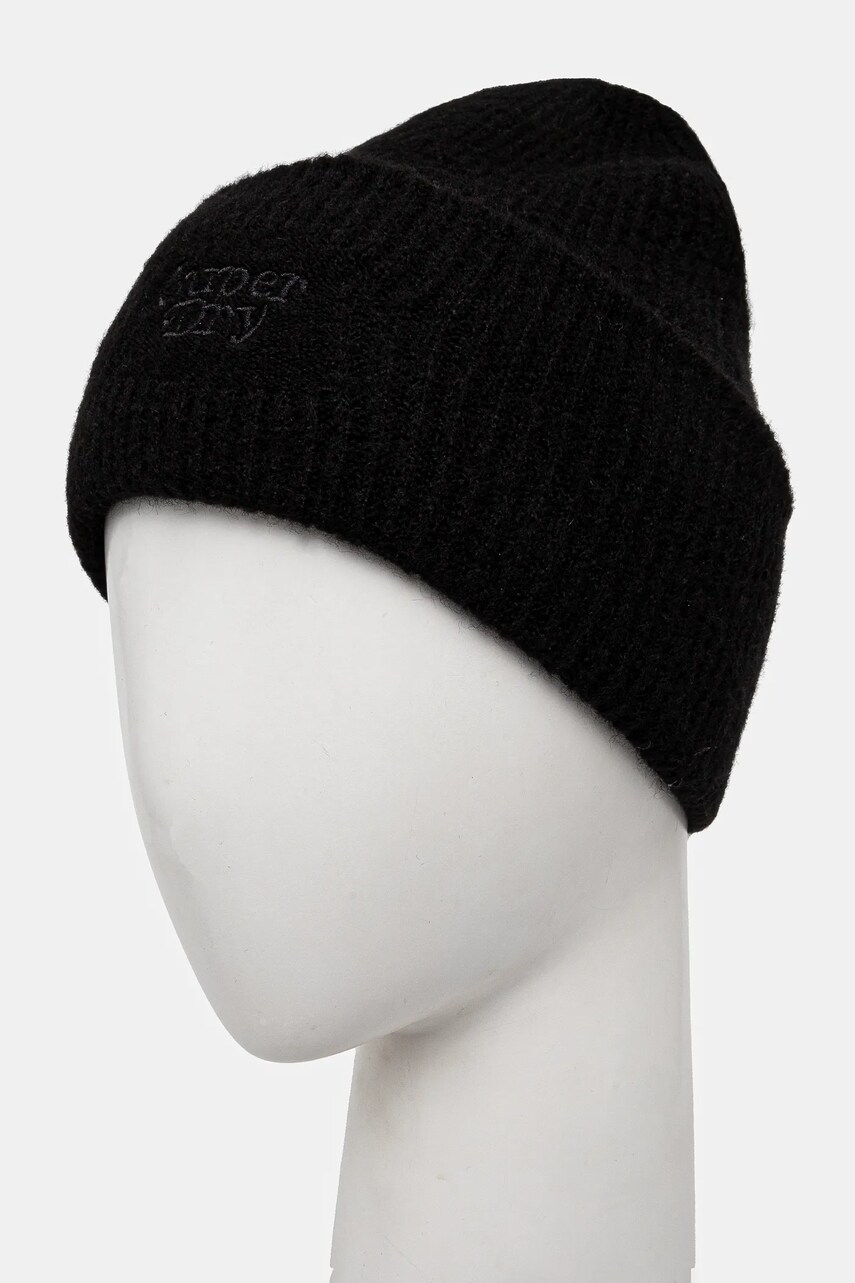 Шапка з домішкою вовни Superdry колір чорний  Y9010185A-02A