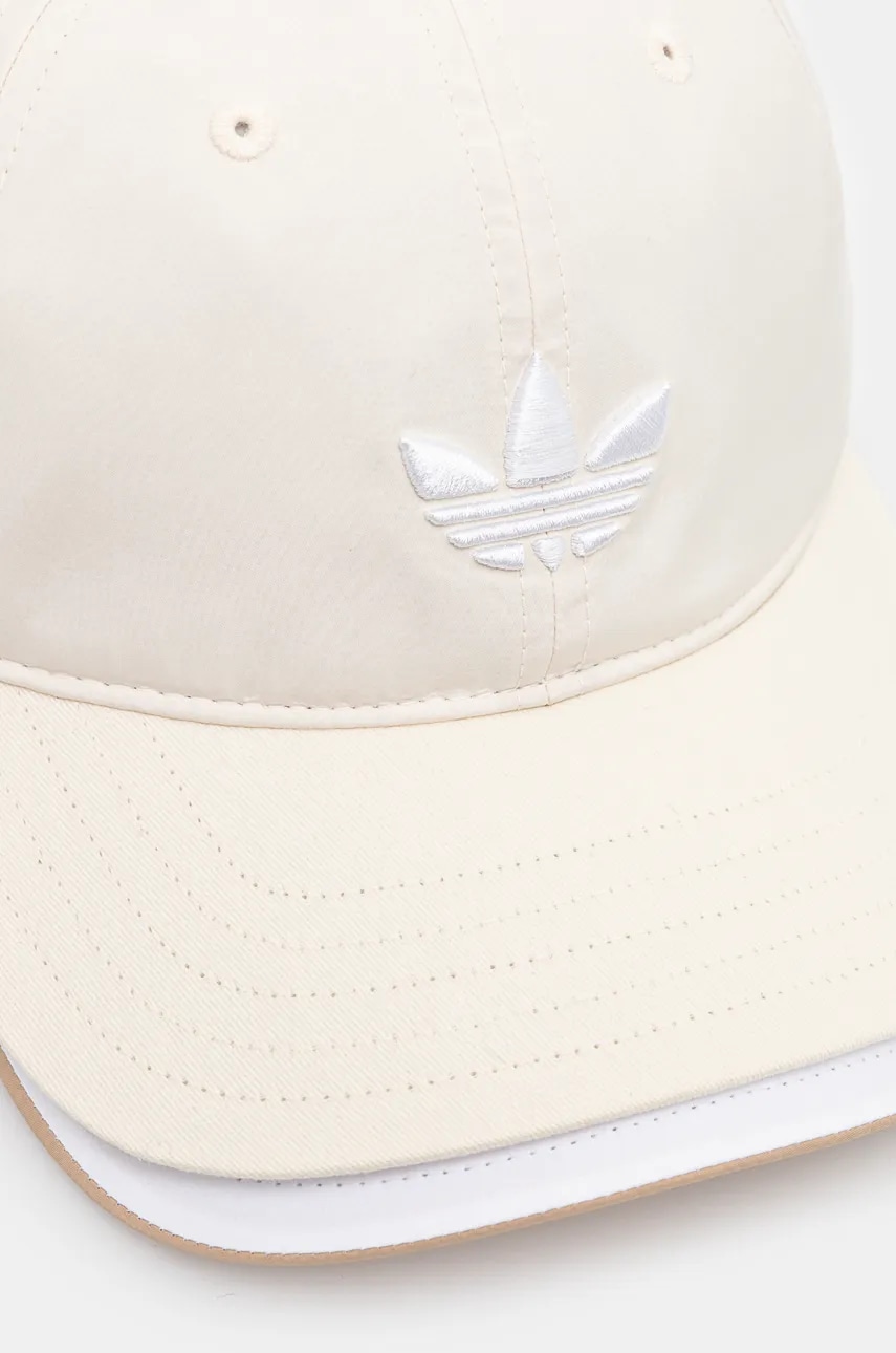Кепка adidas Originals Adicolor колір бежевий однотонна IX9789