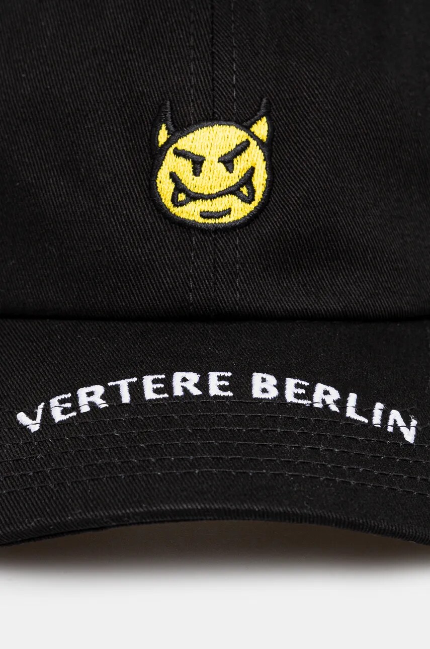Бавовняна бейсболка Vertere Berlin колір чорний з аплікацією VER C48