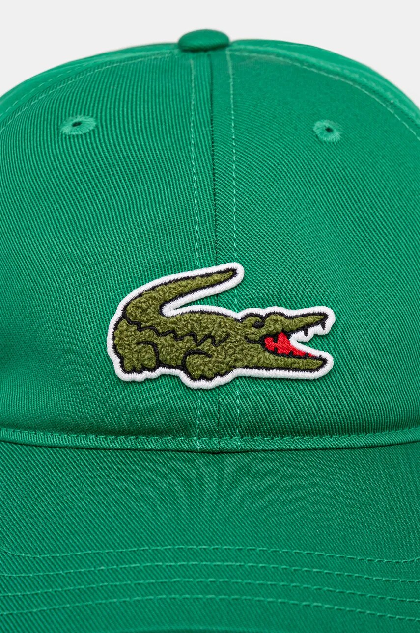 Кепка Lacoste колір зелений з аплікацією RK3186