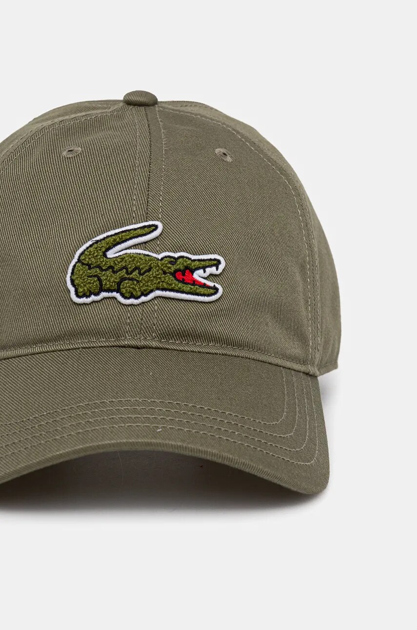 Кепка Lacoste колір зелений з аплікацією RK3186