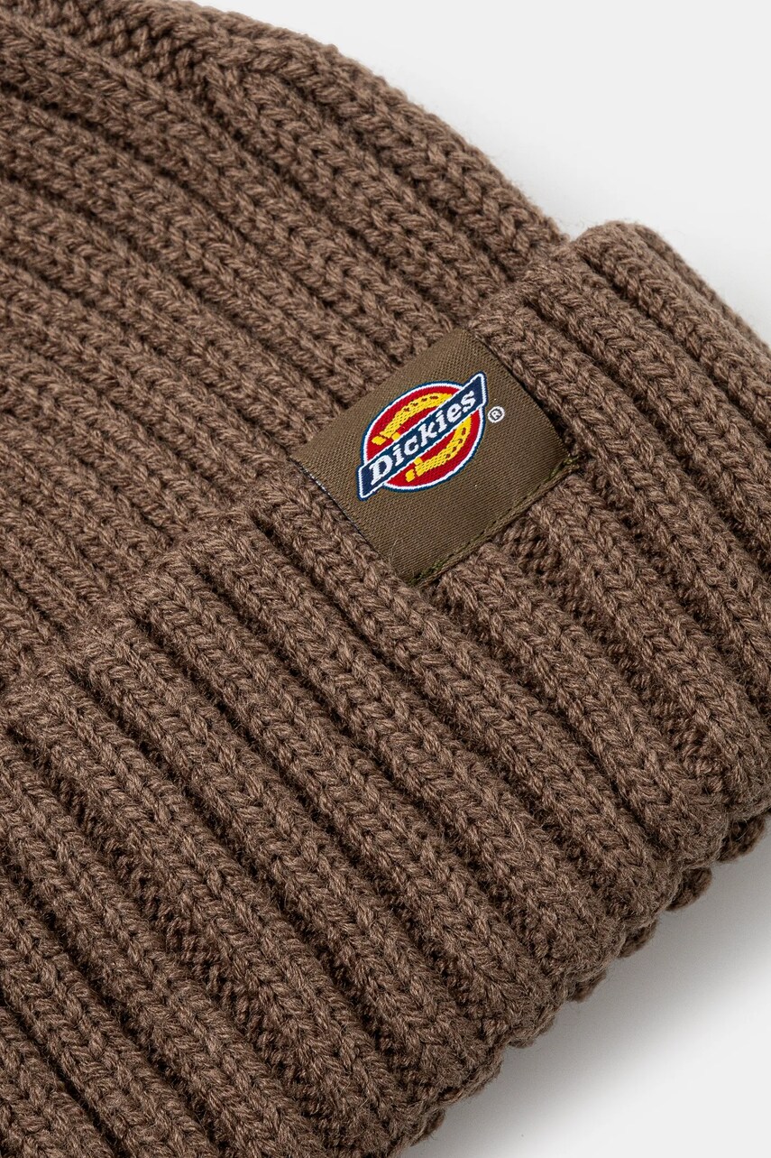 Шапка Dickies LOCKWOOD колір коричневий з тонкого трикотажу DK0A4Z2O