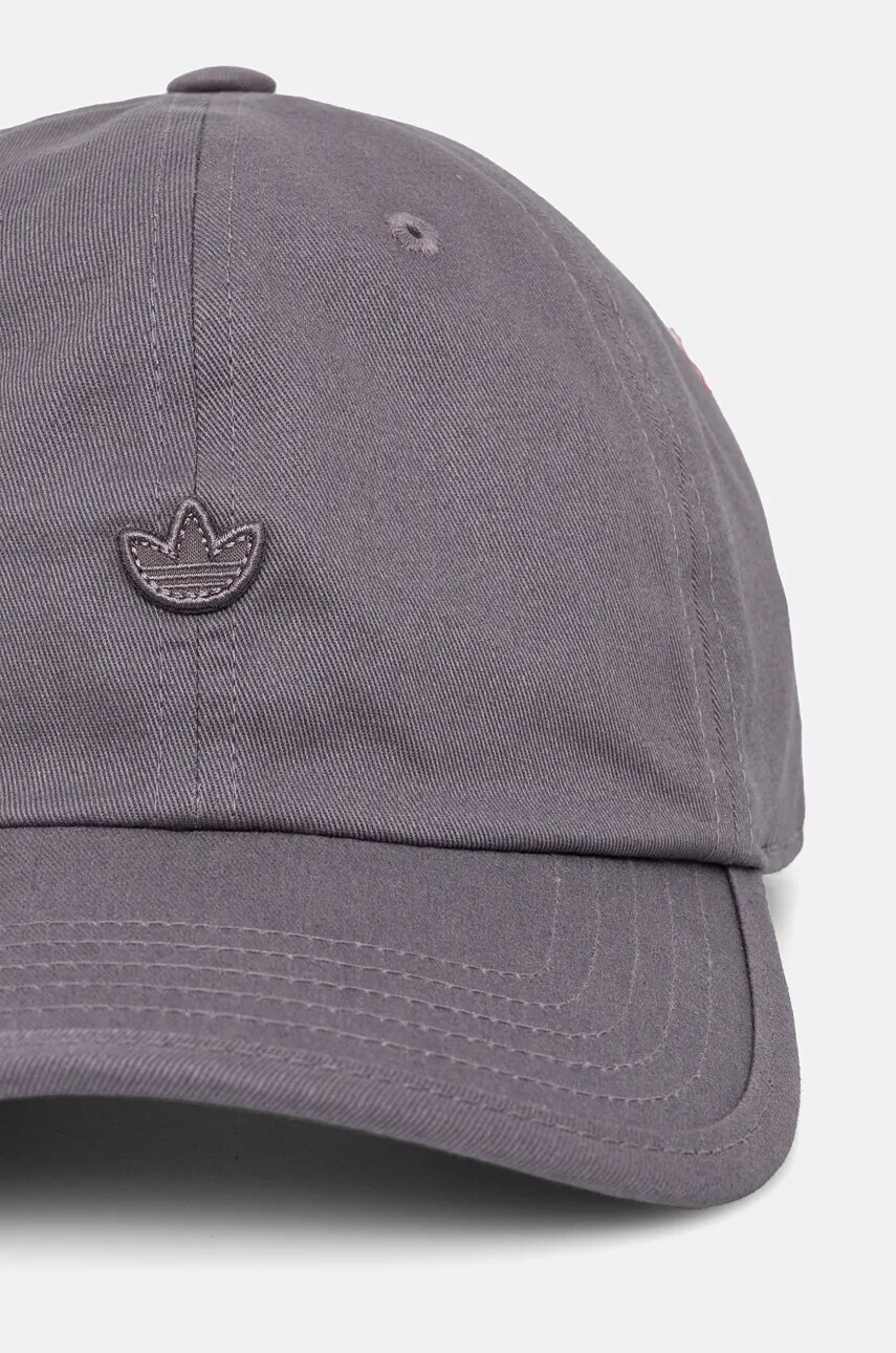 Бавовняна бейсболка adidas Originals колір фіолетовий однотонна IX7333