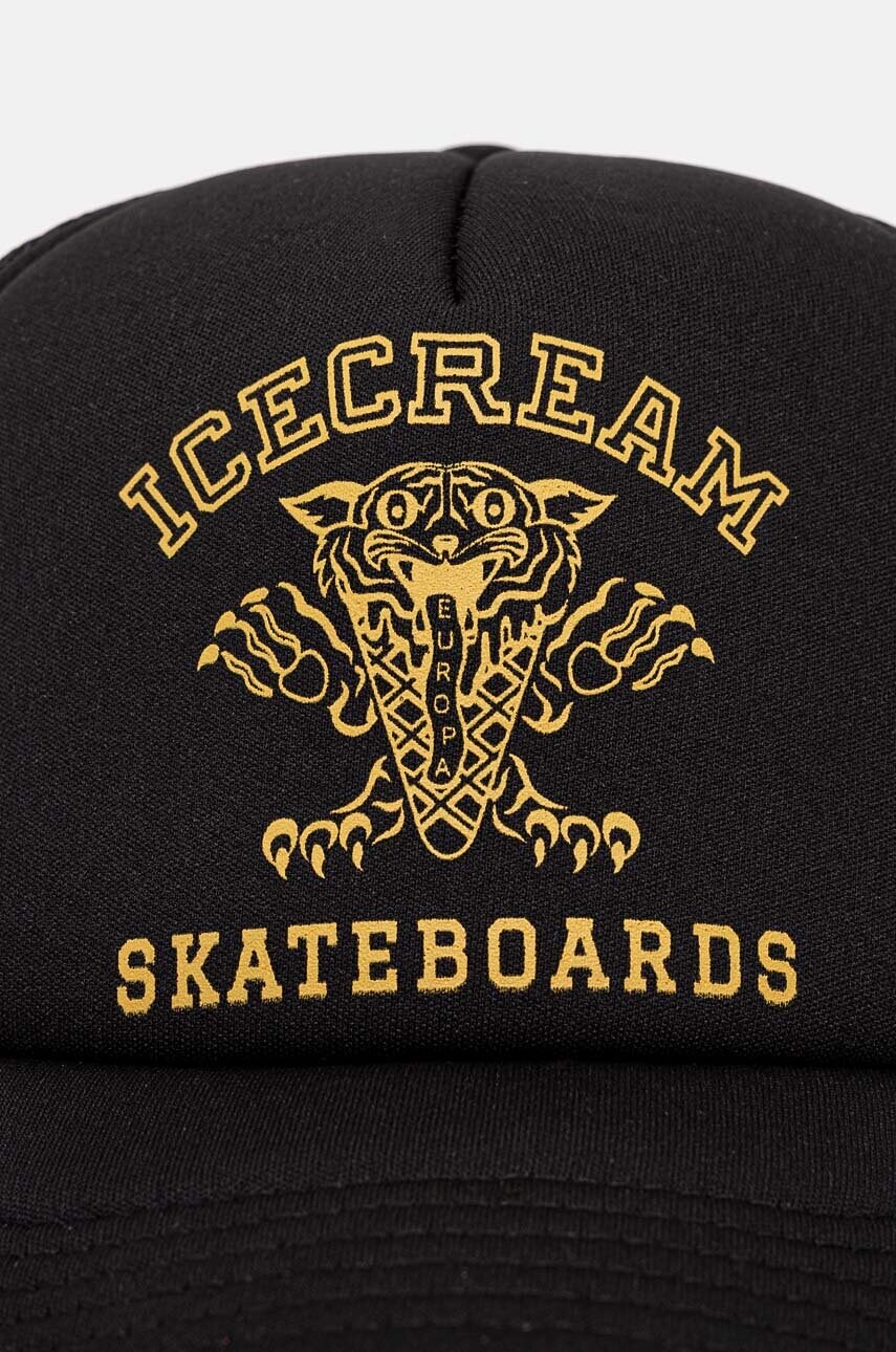 Кепка ICECREAM Tiger Trucker колір чорний з принтом IC24264