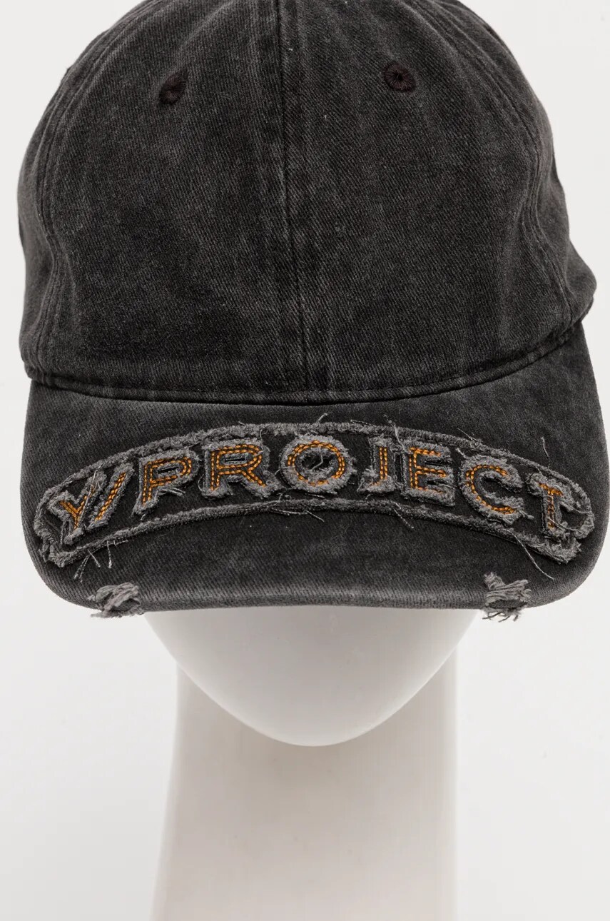 Кепка Y/Project Y/PROJECT BASEBALL CAP колір сірий з аплікацією 621CA002