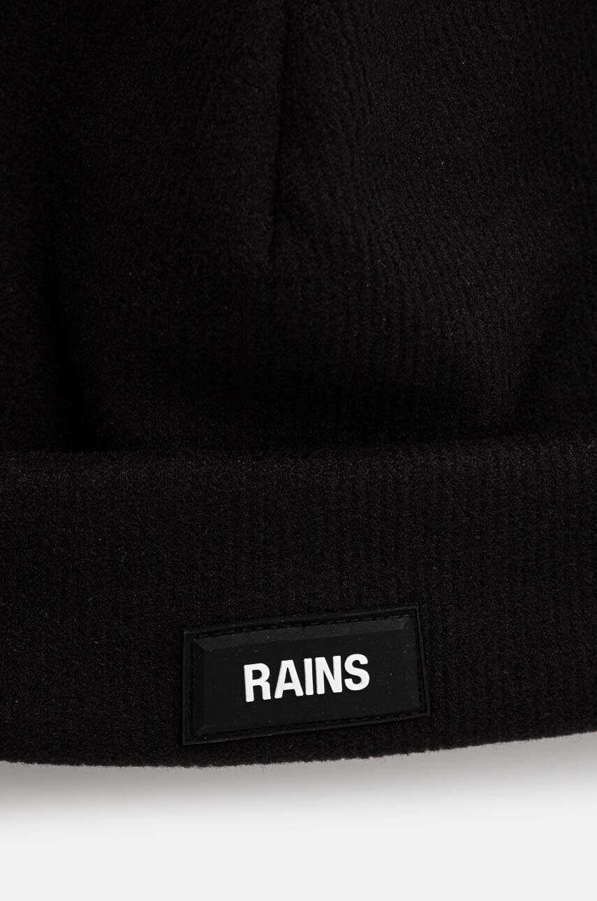 Купити Шапка Rains Ribbed Fleece Beanie T1 колір чорний  20360-01 – головне зображення
