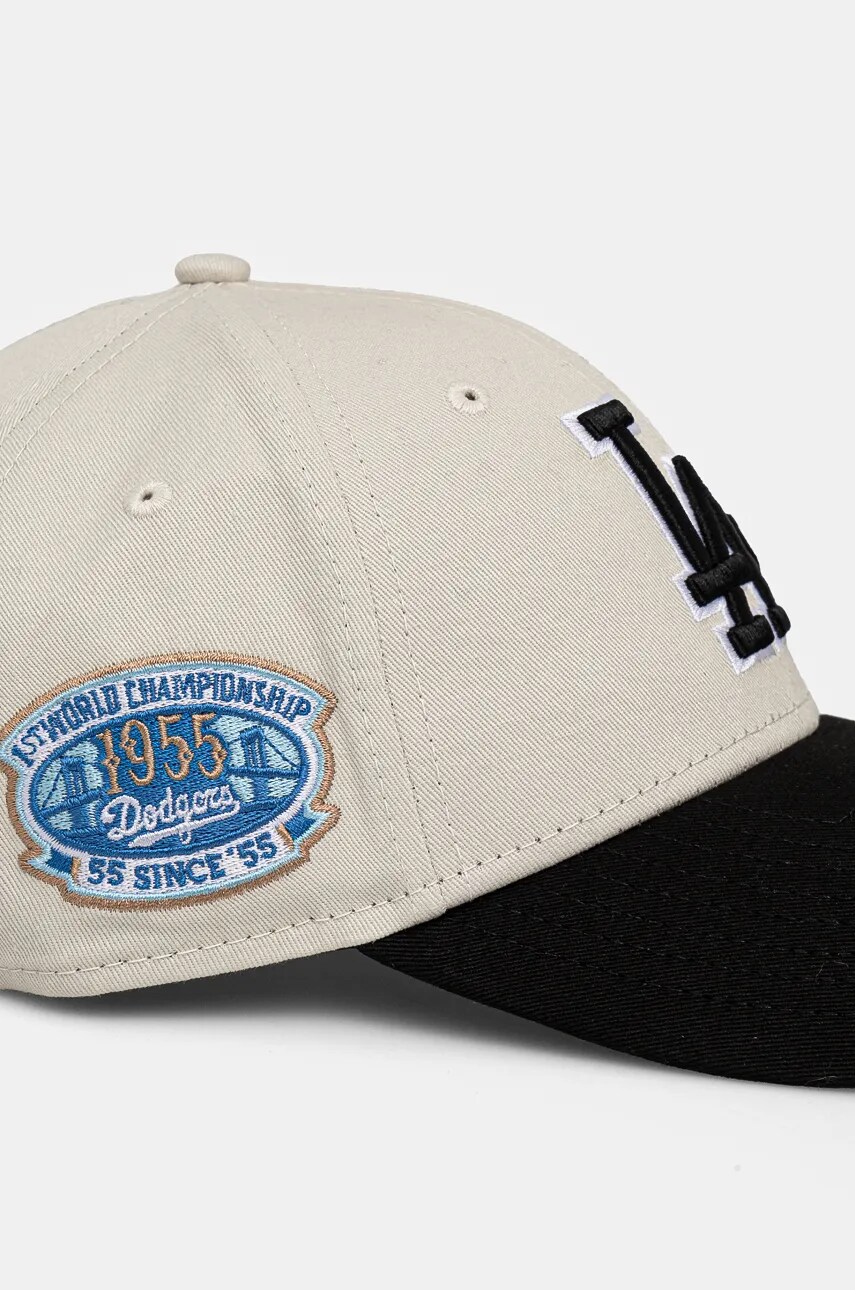 Бавовняна бейсболка New Era LOS ANGELES DODGERS колір чорний візерунок 60565355