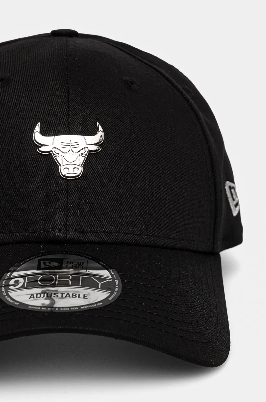Бавовняна бейсболка New Era CHICAGO BULLS колір чорний з аплікацією 60565153