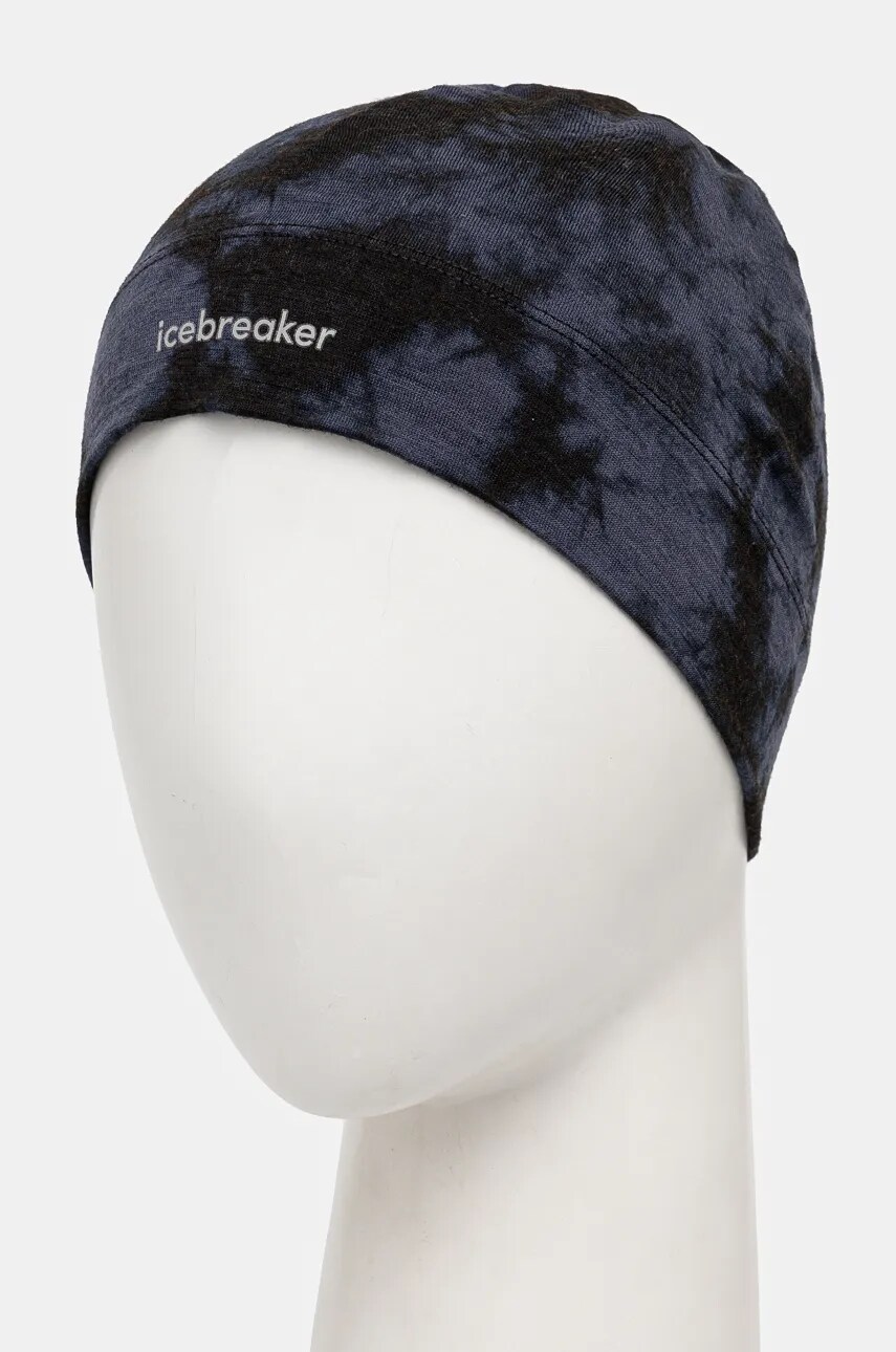 Шапка Icebreaker Merino 200 Oasis колір синій з тонкого трикотажу вовна IB0A574C01N1