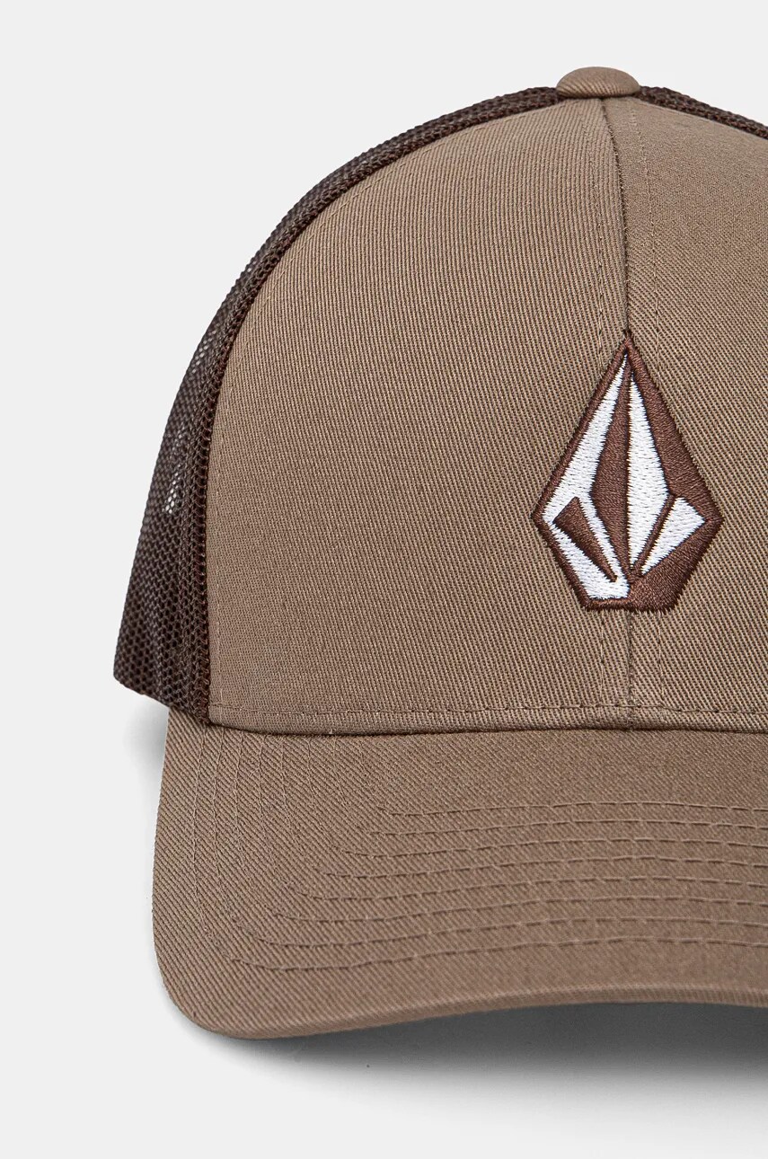 Кепка Volcom колір коричневий з аплікацією D5532411
