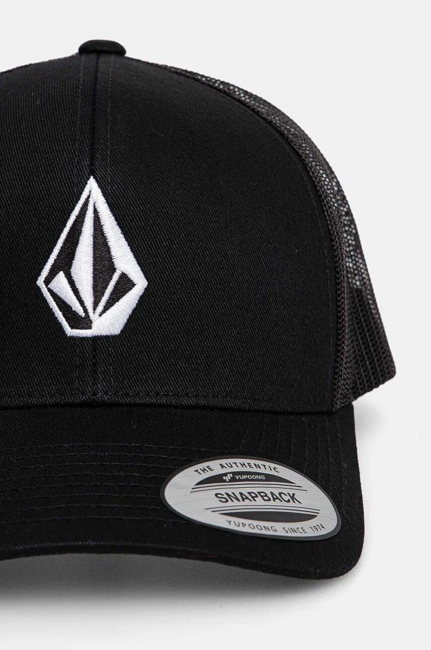 Кепка Volcom колір чорний з аплікацією D5532411