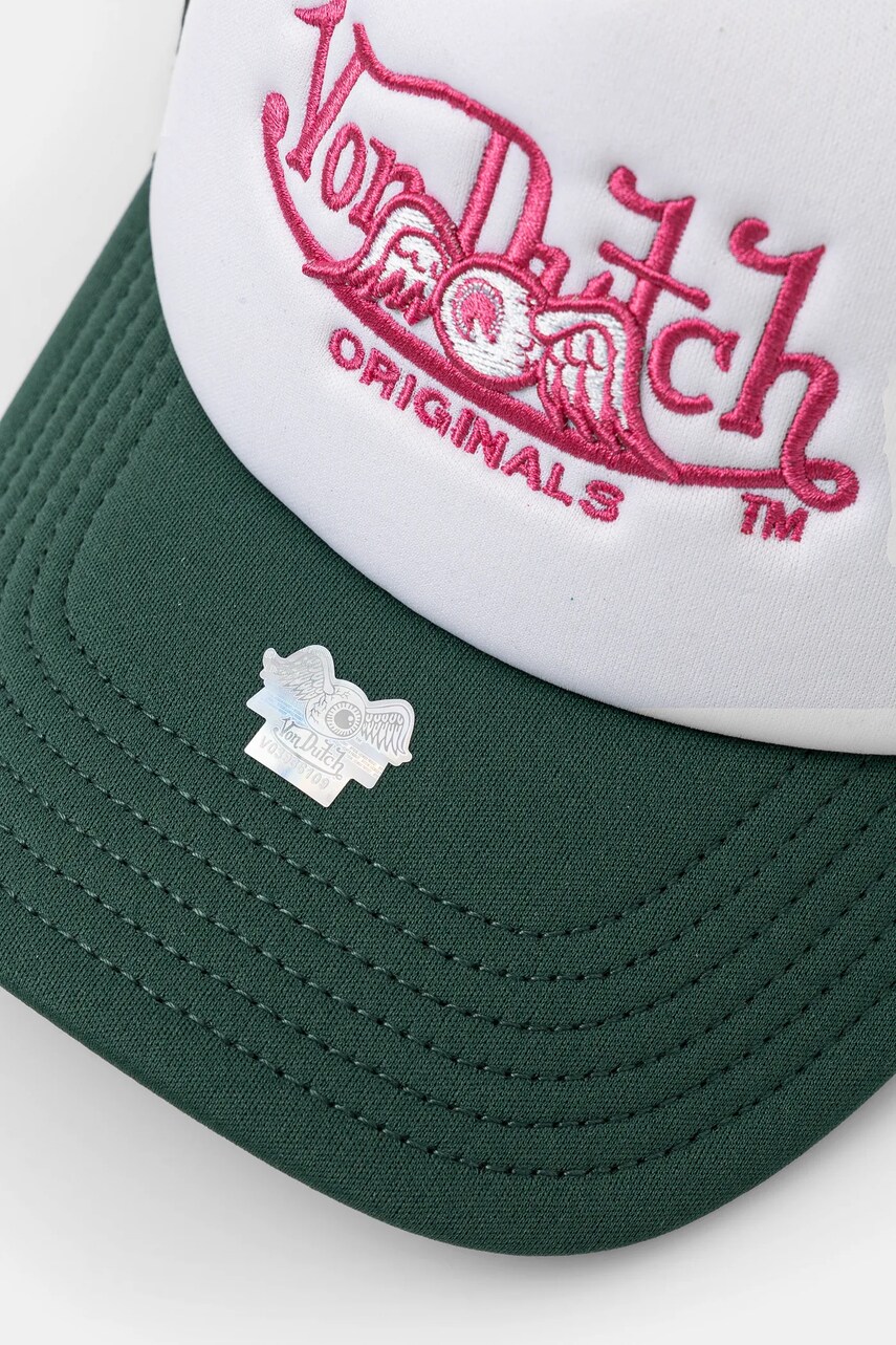 Кепка Von Dutch TRUCKER SORO колір зелений з аплікацією 7030817