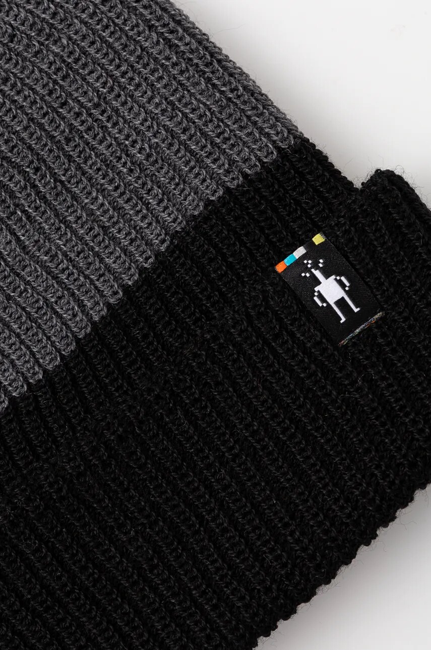 Шапка Smartwool Cantar Colorblock колір чорний вовна SW011491