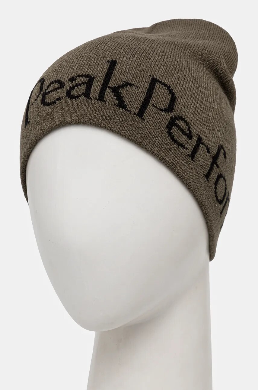 Шапка Peak Performance колір зелений  G79781