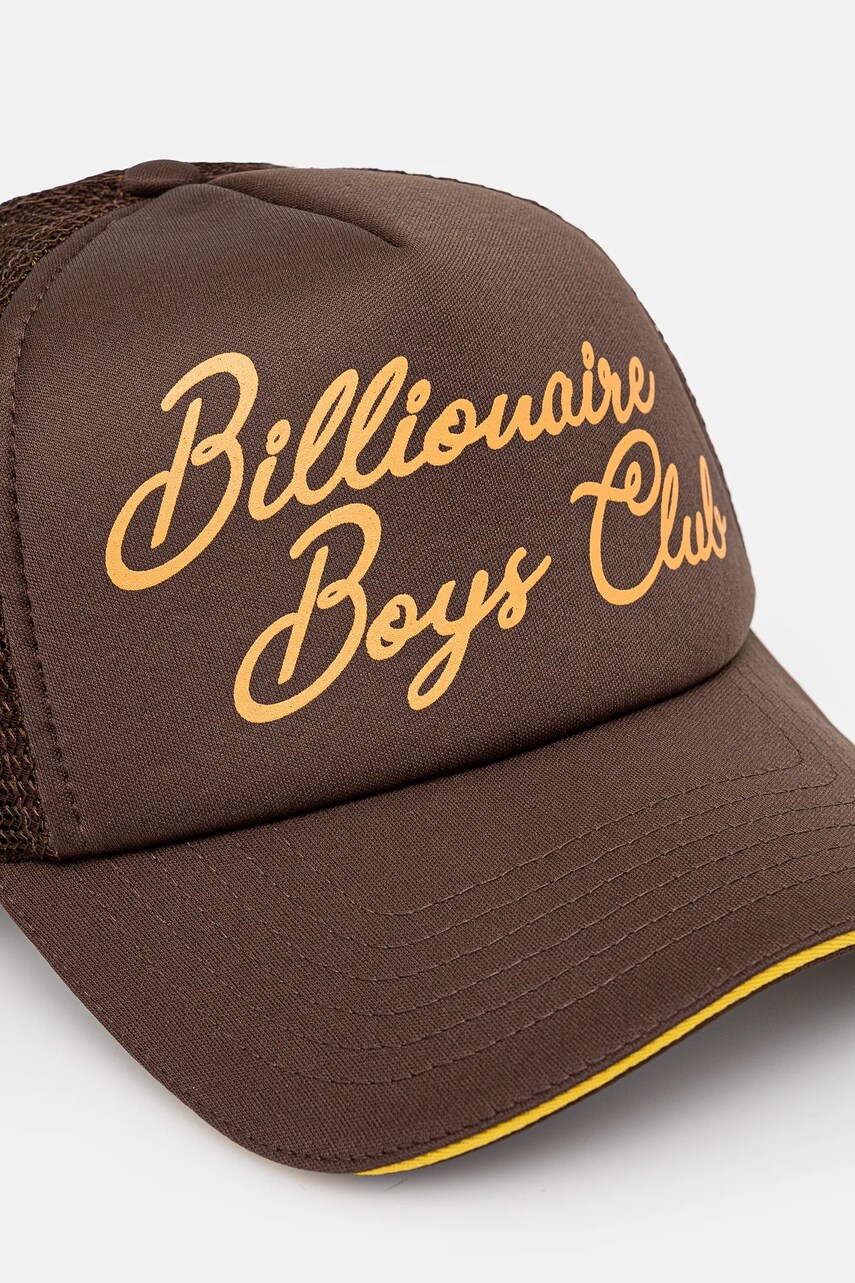 Кепка Billionaire Boys Club Script Trucker Cap колір коричневий з аплікацією B24470