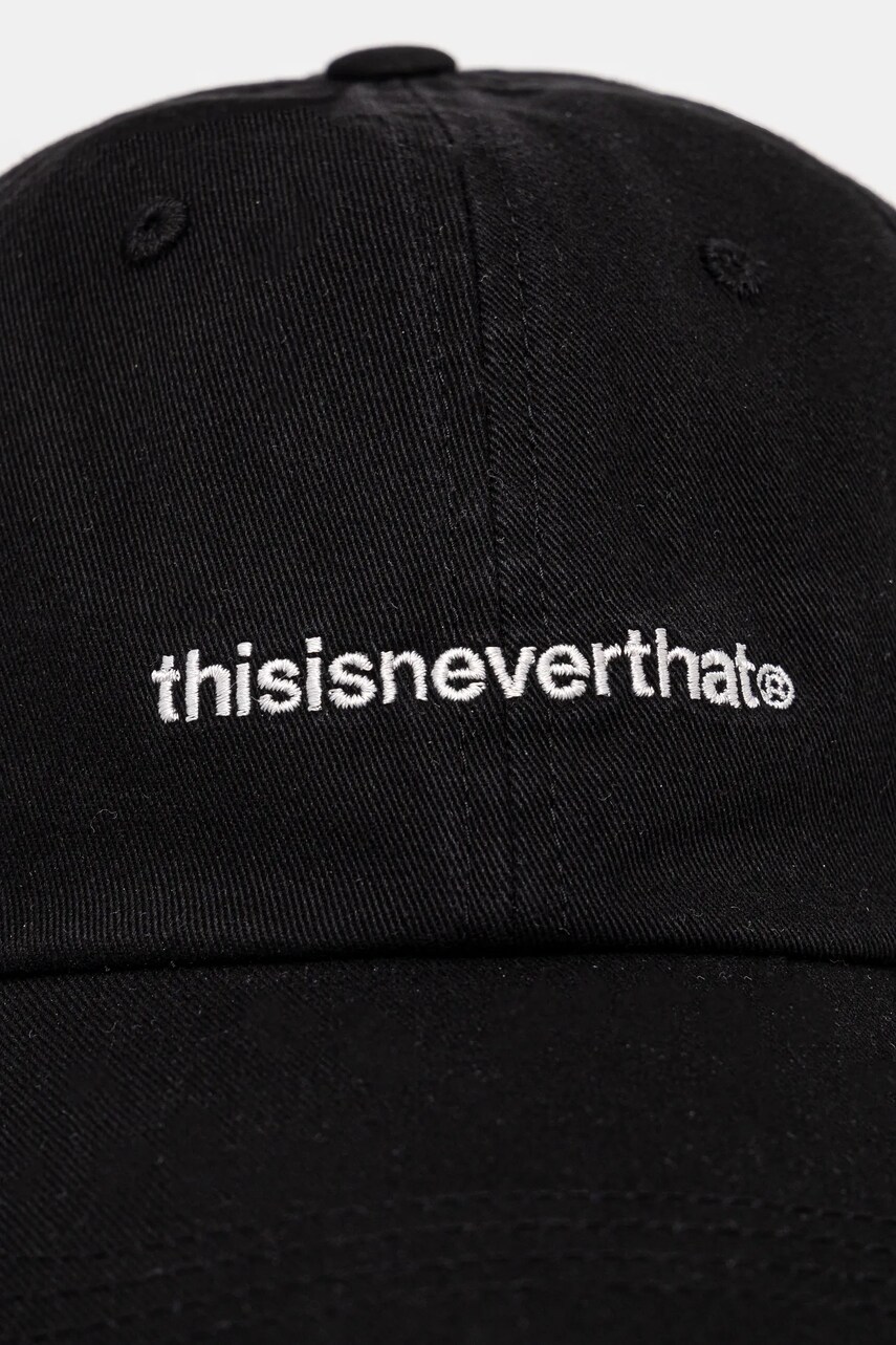 Бавовняна бейсболка thisisneverthat T-Logo Cap колір чорний з принтом TN243WHWBC01