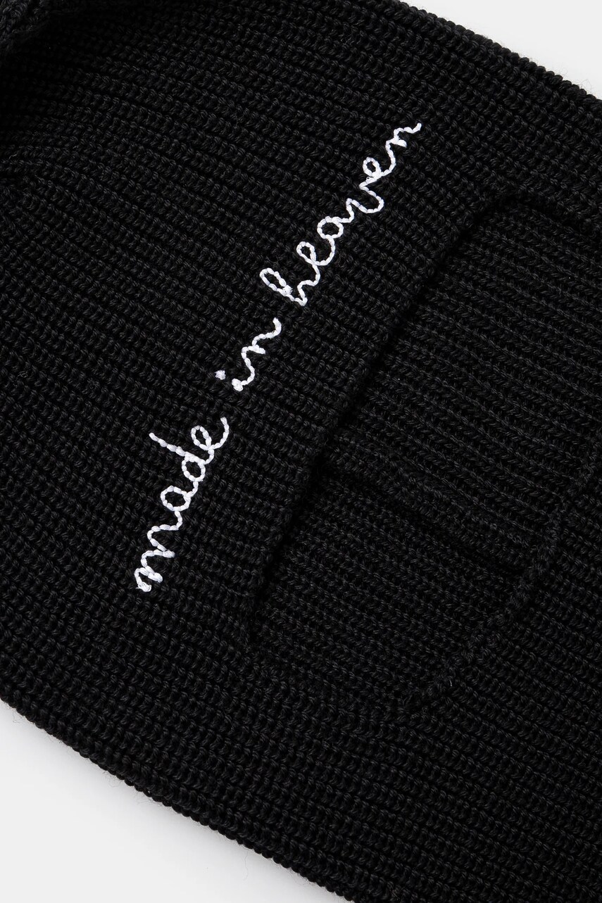 Вовняний капор Fiorucci Embroidered Balaklava колір чорний U01FPAHA217KN05BK01
