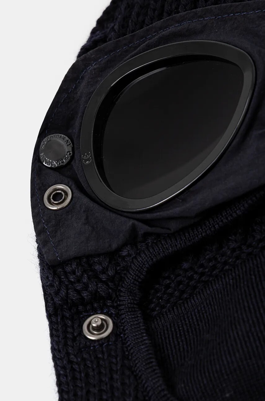 Вовняний капор C.P. Company Ski Mask колір синій 17CMAC301A005509A