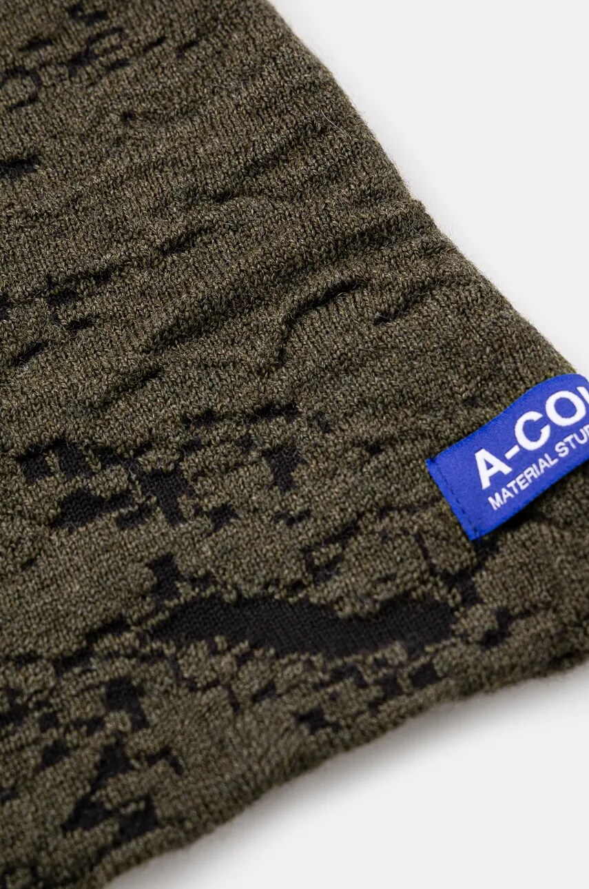 Купити Вовняний капор A-COLD-WALL* Composite Balaclava колір сірий ACWUA208 – головне зображення