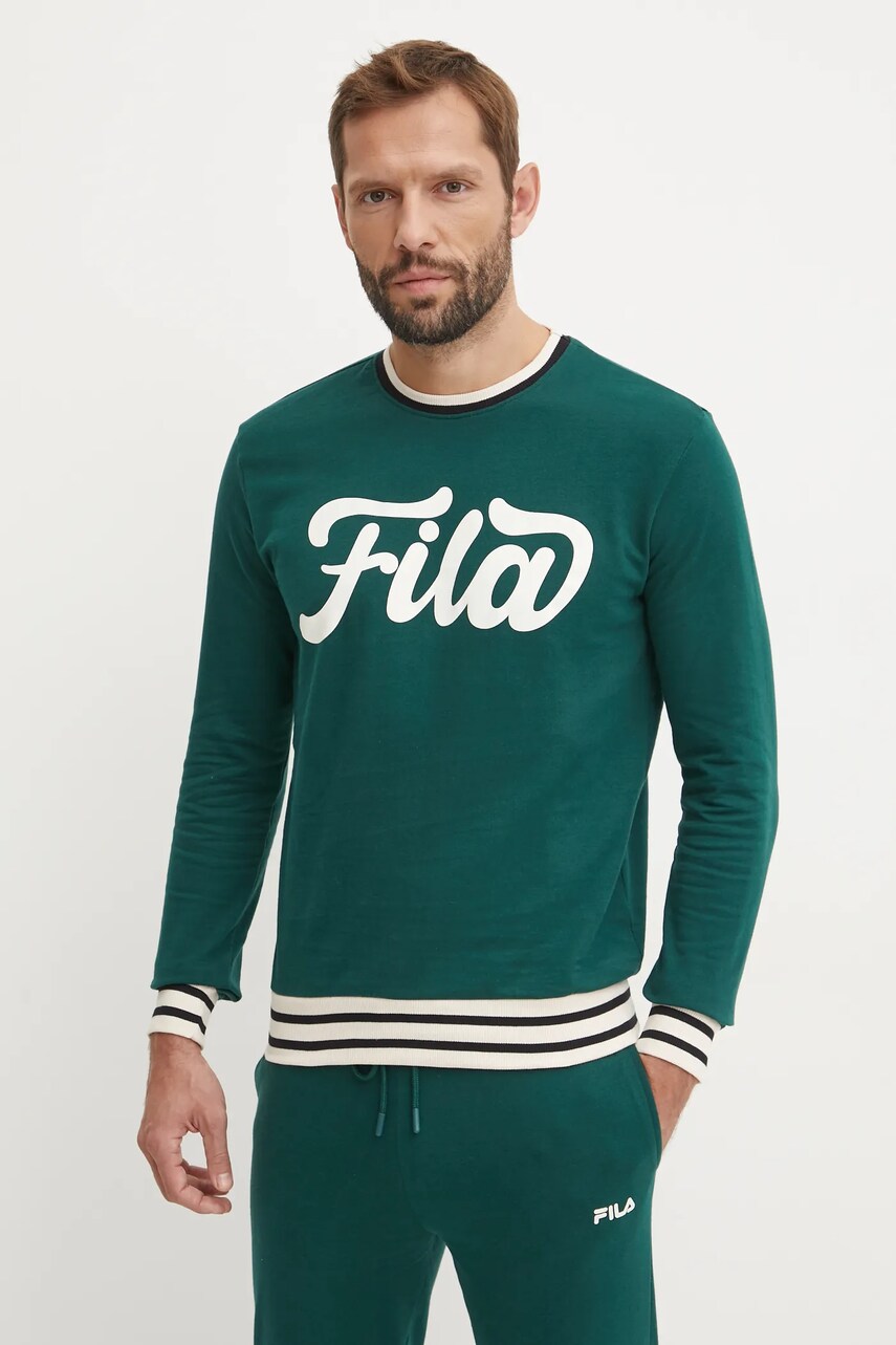 Бавовняний спортивний костюм Fila колір зелений FPW1198