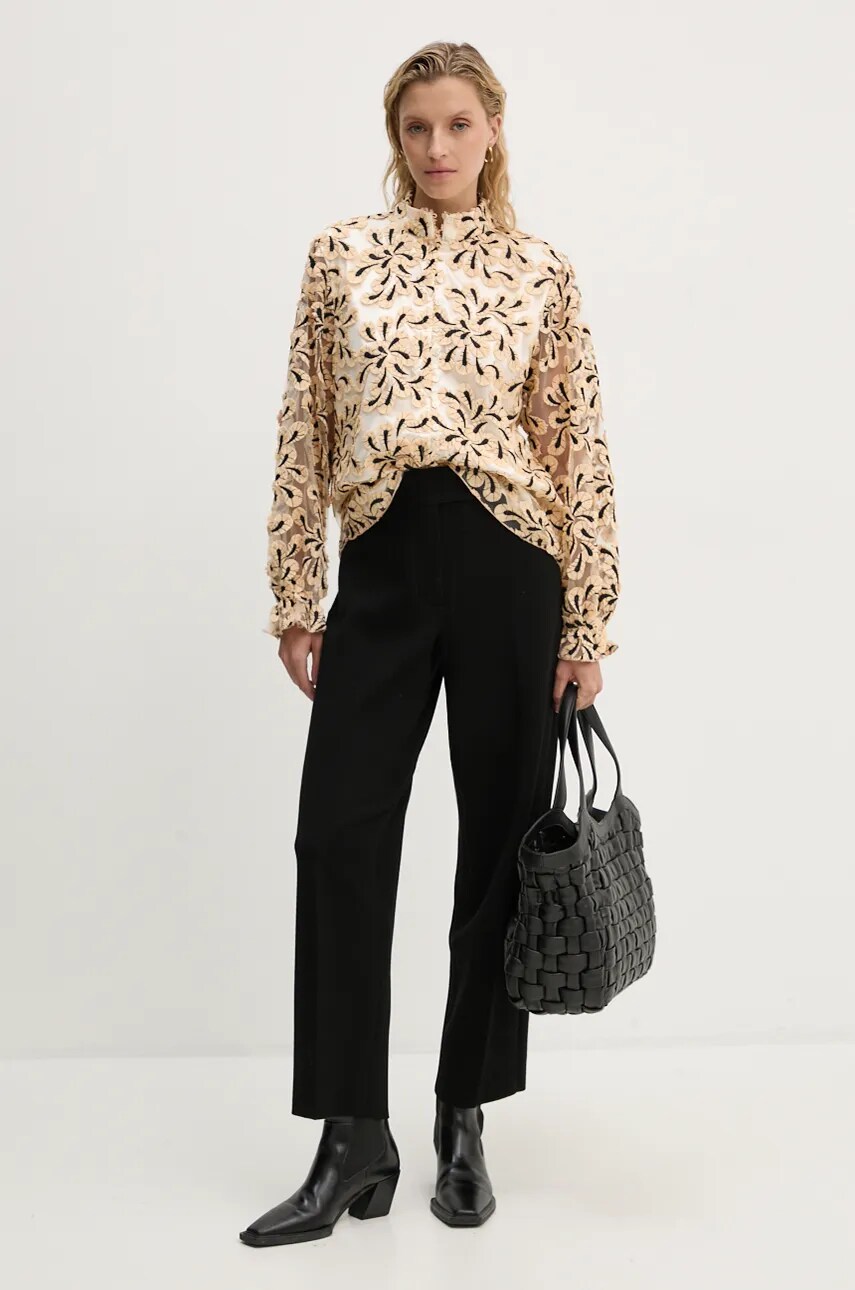 Сорочка Bruuns Bazaar BouvardiaBBMeasa shirt жіноча regular зі стійкою BBW4051