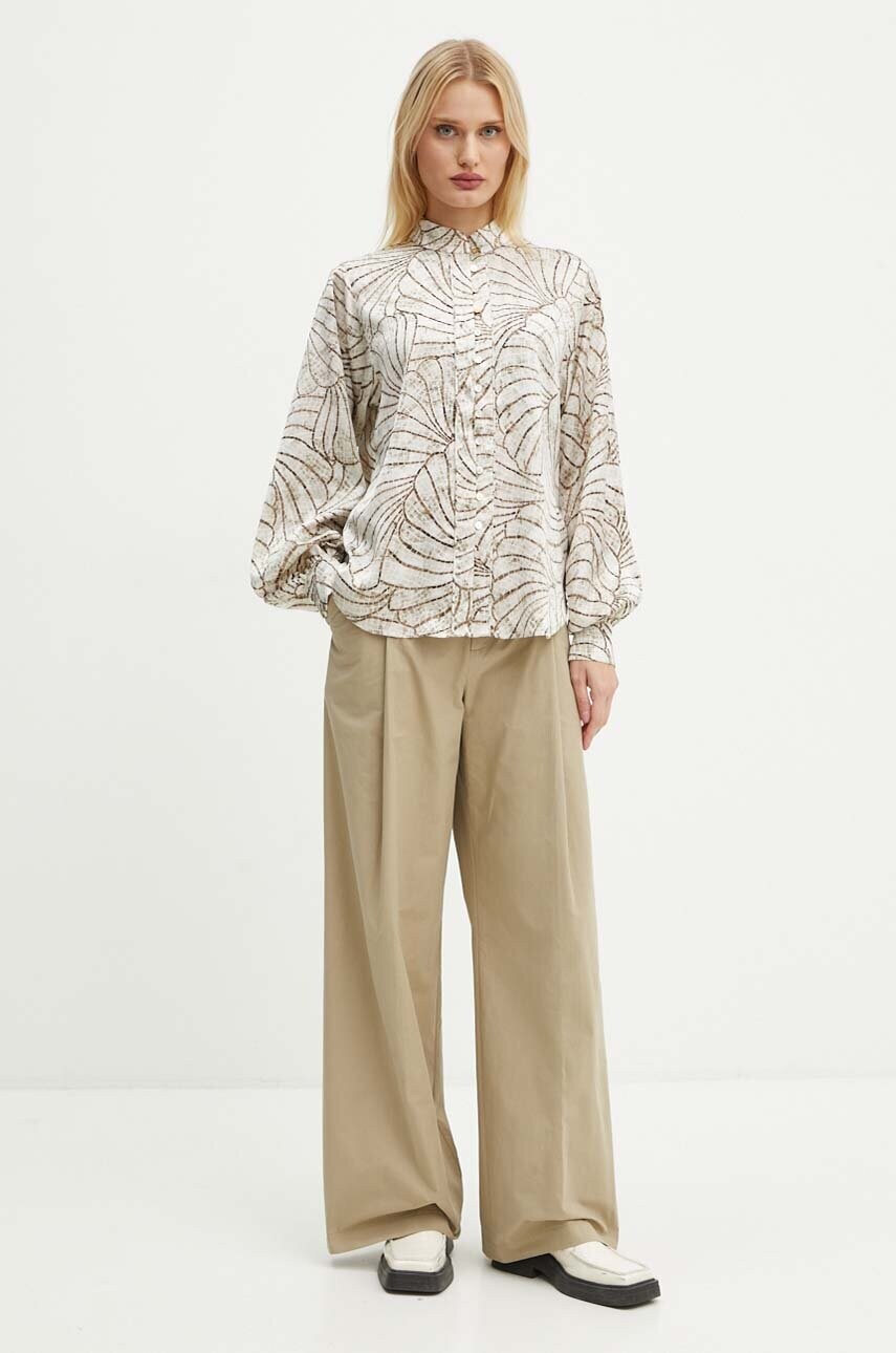 Сорочка Bruuns Bazaar AcaciaBBMeras shirt жіноча колір бежевий regular BBW4179