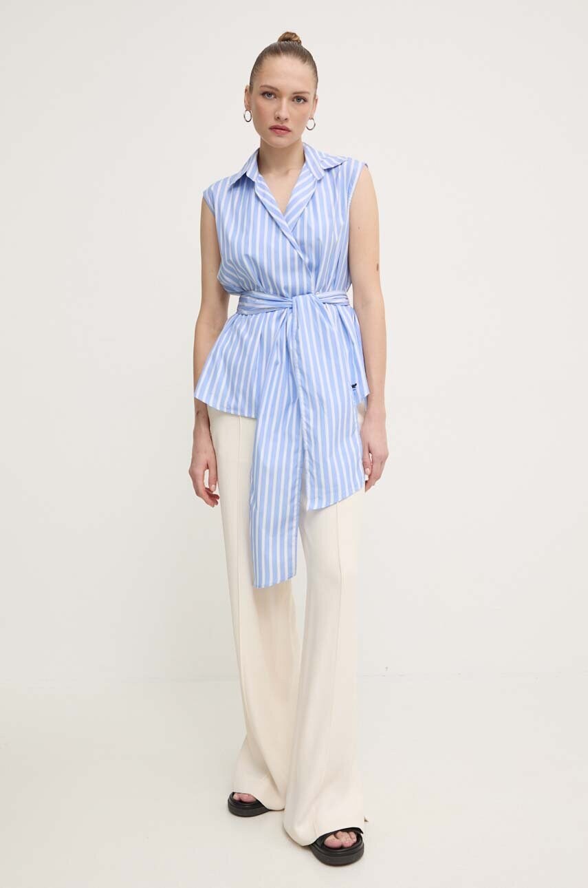 Бавовняна сорочка Weekend Max Mara жіноча relaxed класичний комір 2425116121600