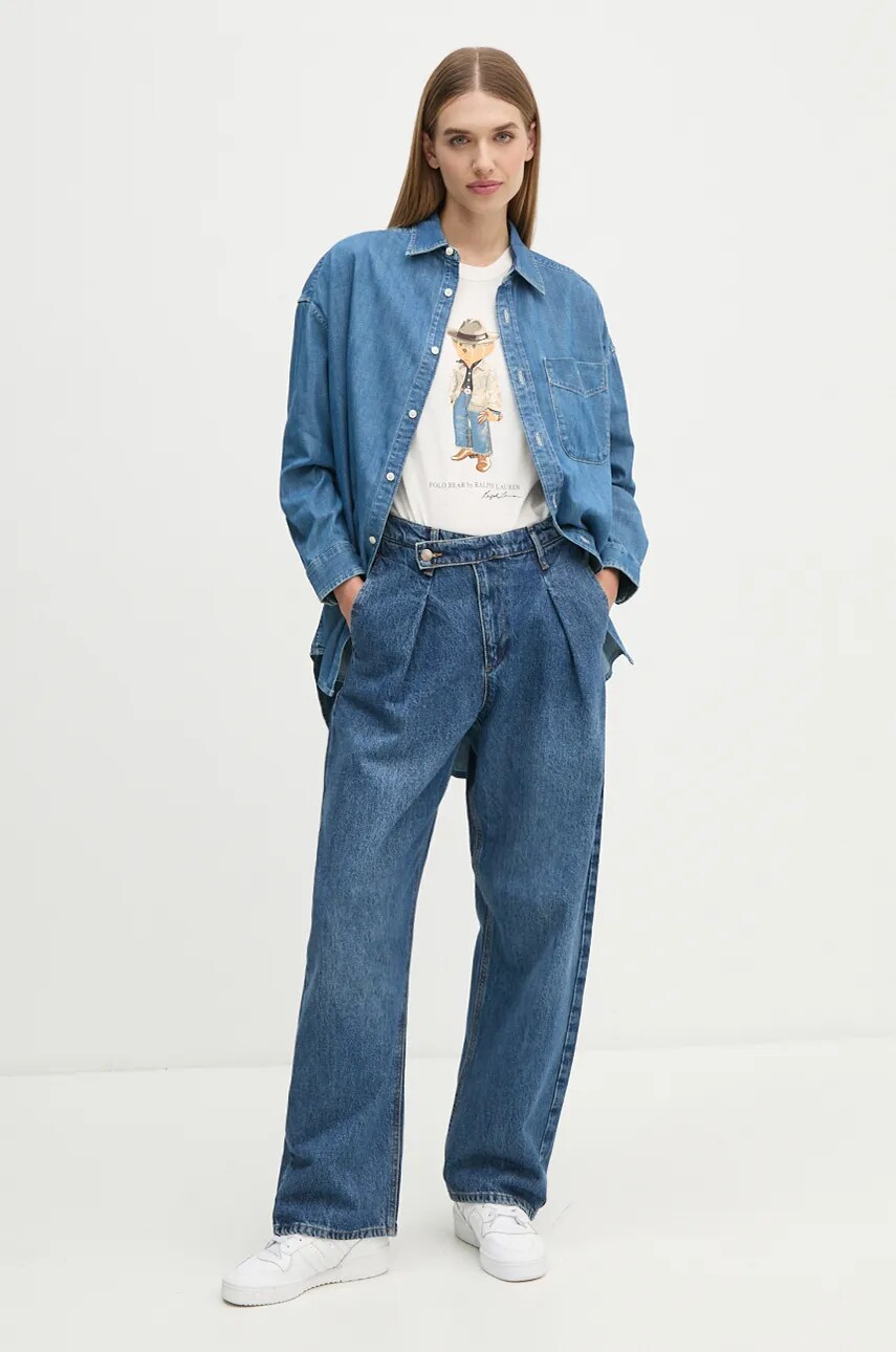 Джинсова сорочка Polo Ralph Lauren жіноча relaxed класичний комір 211952262