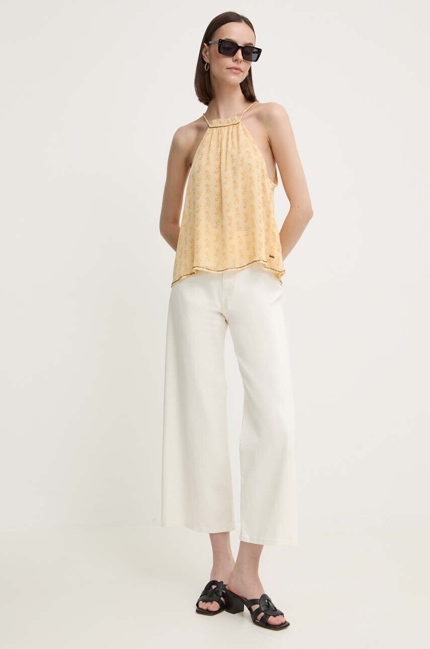 Блузка Pepe Jeans MAFFIE жіноча колір жовтий візерунок PL304886