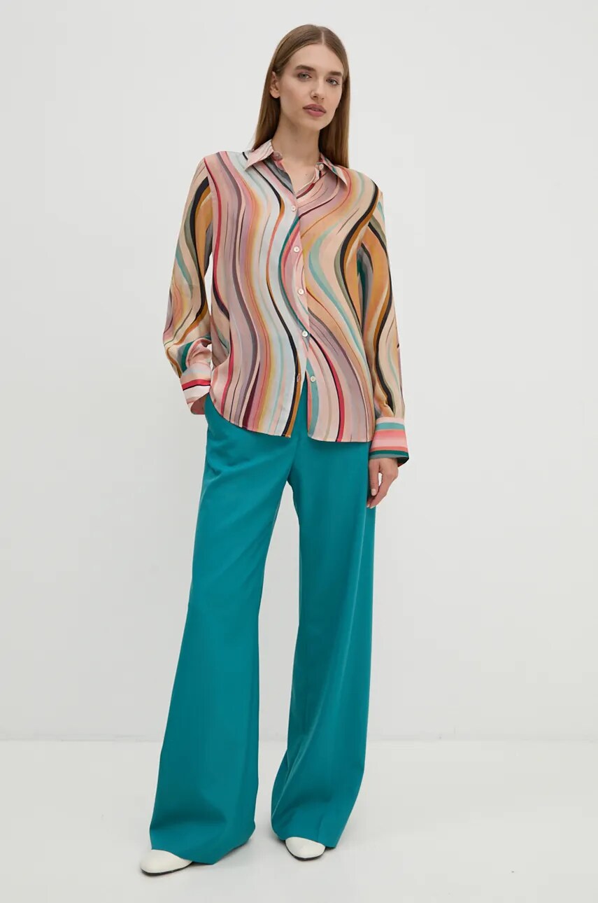 Сорочка з домішкою шовку PS Paul Smith regular класичний комір W2R.335B.N31190